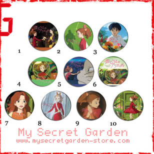 Secret World of Arrietty 借りぐらしのアリエッティ Anime Pinback Button Badge Set 1a or 1b ( or Hair Ties / 4.4 cm Badge / Magnet / Keychain Set )